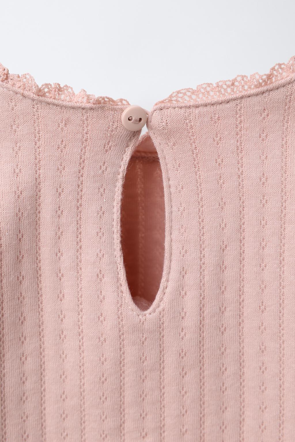 ФУТБОЛКА ИЗ АЖУРНОГО ТРИКОТАЖА