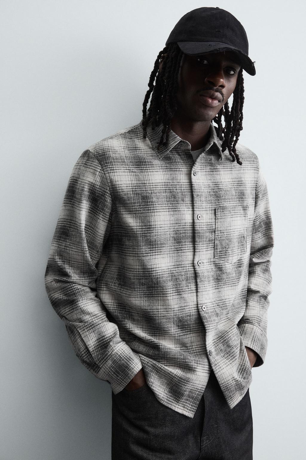 РУБАШКА RELAXED FIT В КЛЕТКУ