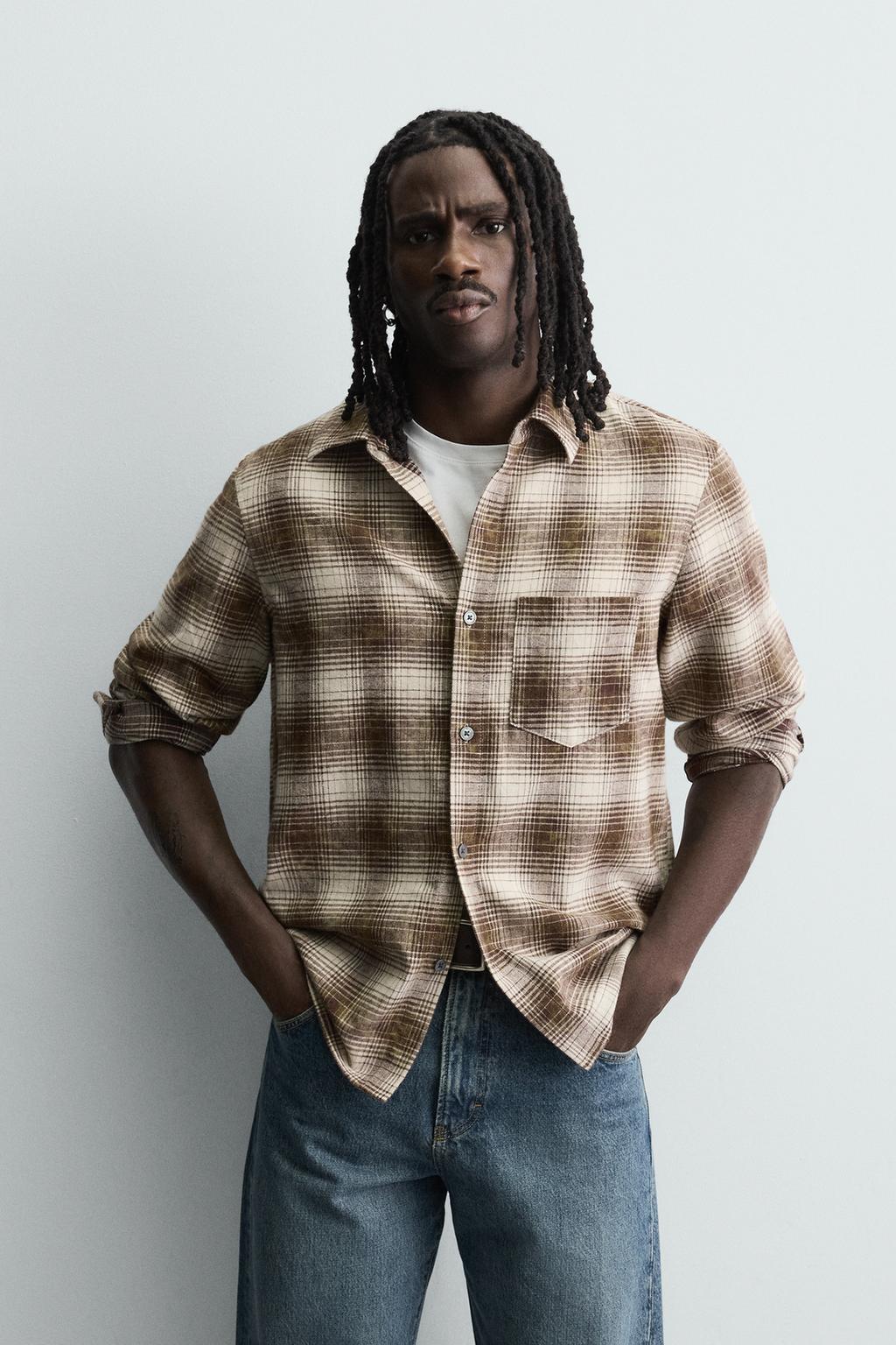 РУБАШКА RELAXED FIT В КЛЕТКУ