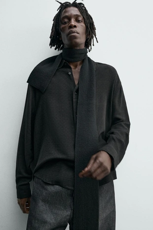 Рубашка из вискозы и хлопка- Заказать в России