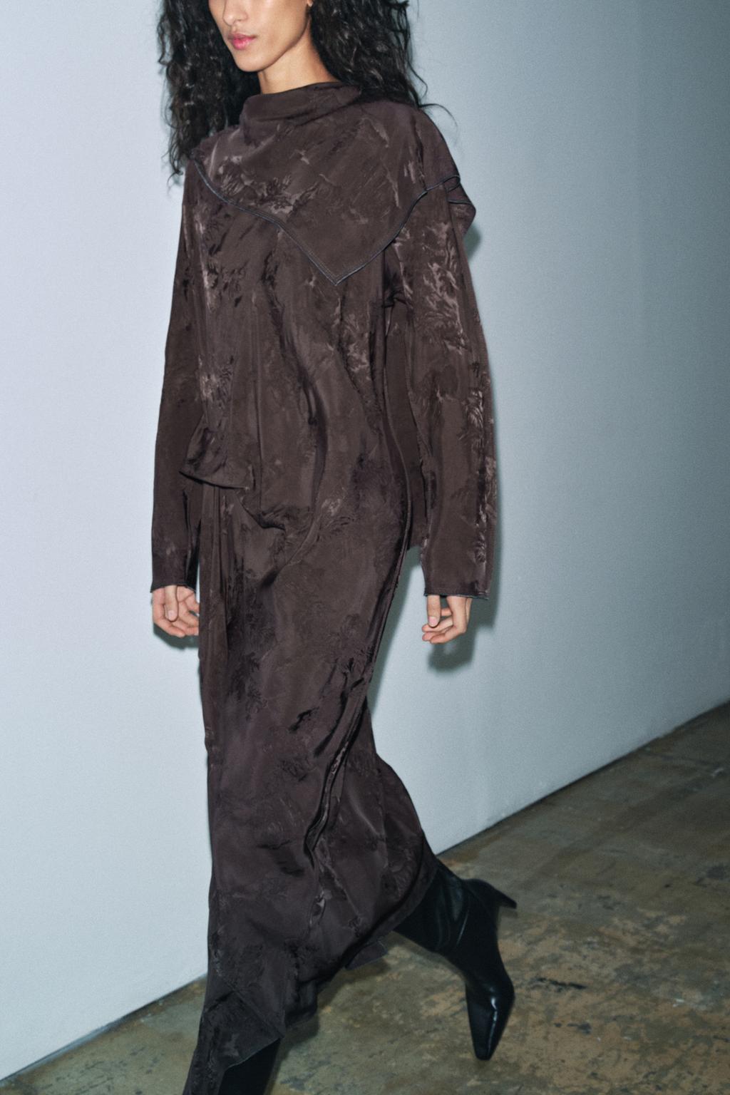 ЖАККАРДОВОЕ ПЛАТЬЕ С БАНДАНОЙ — ZW COLLECTION