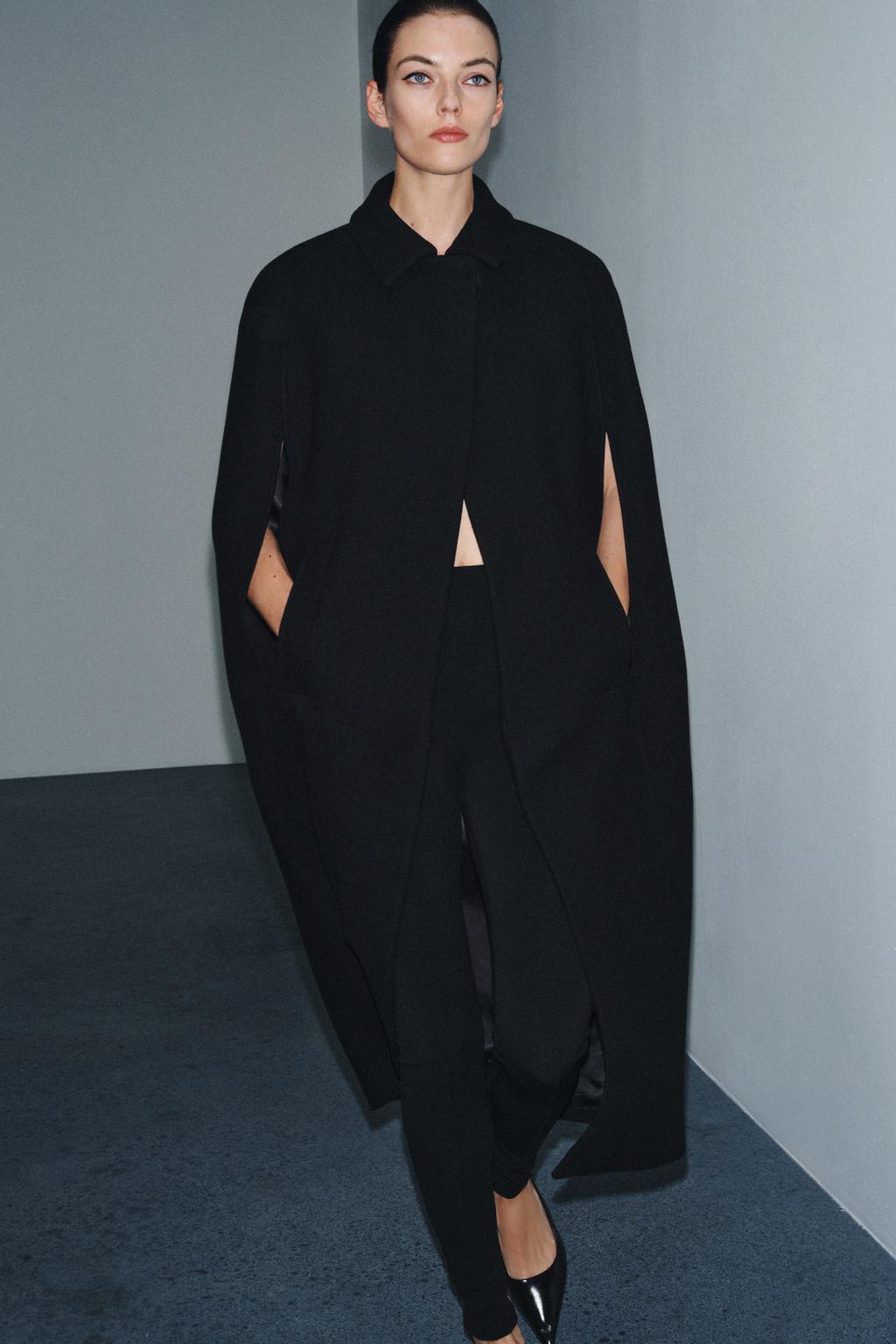 ПАЛЬТО-НАКИДКА ИЗ СМЕСОВОЙ ШЕРСТИ — ZW COLLECTION LIMITED EDITION