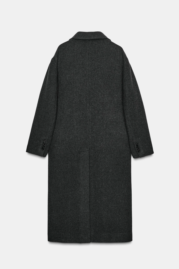 Длинное необработанное пальто коллекции zw