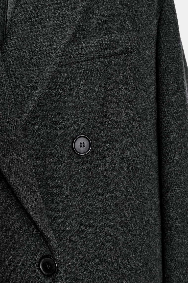 Длинное необработанное пальто коллекции zw