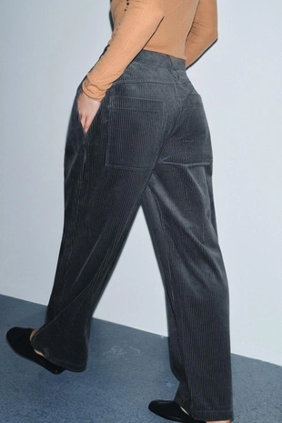 Вельветовые брюки с защипами — ZW COLLECTION- Заказать в России