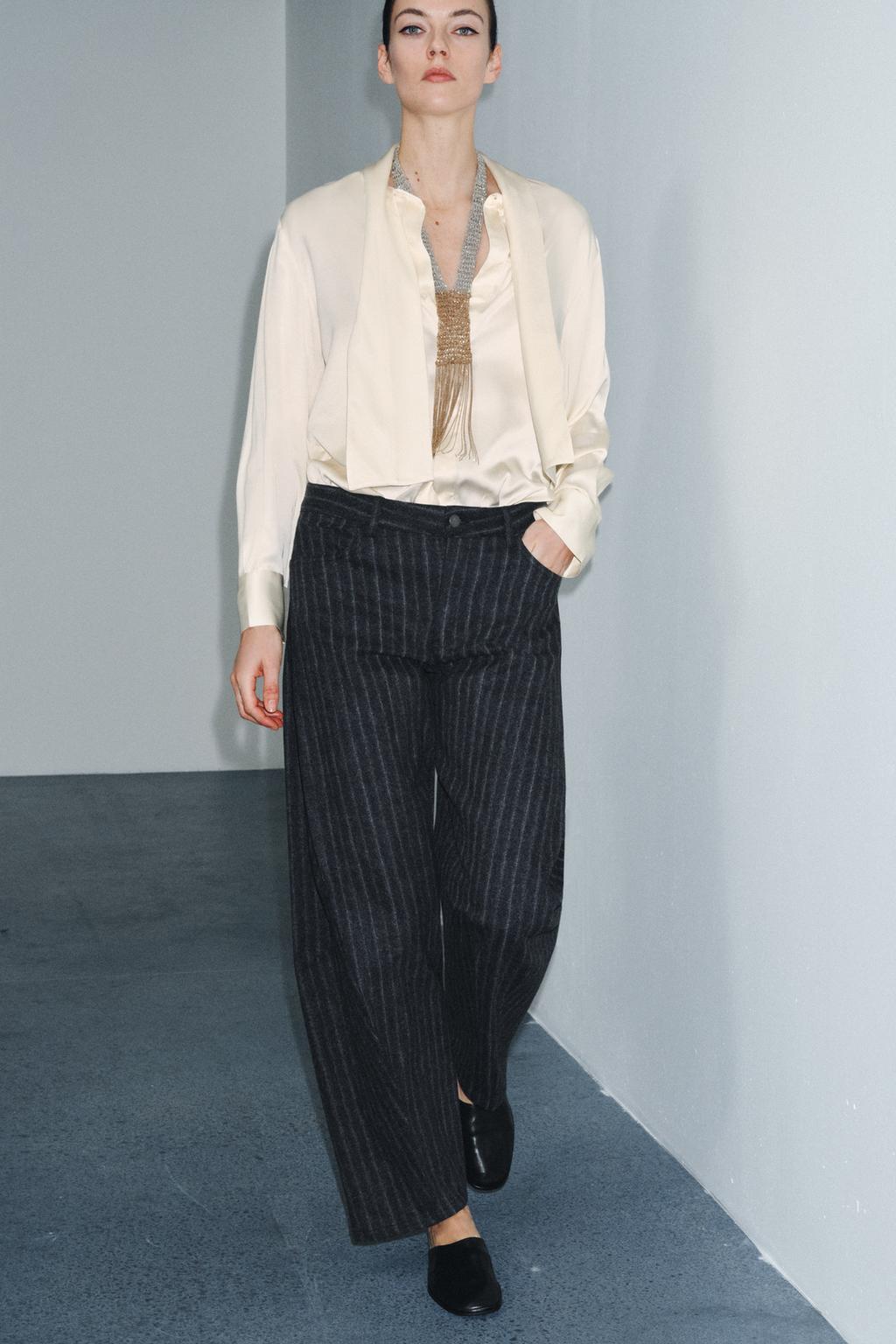 БРЮКИ-БАНАНЫ В ПОЛОСКУ — ZW COLLECTION