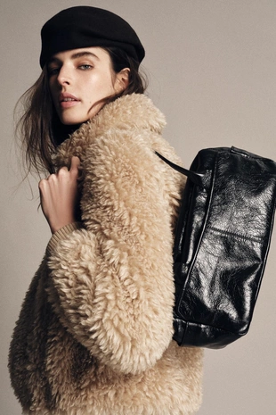 Кожаная сумка-боулинг- Заказать в России