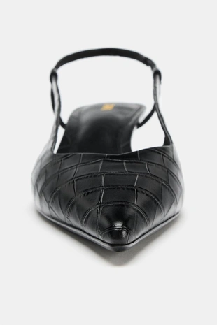 Туфли без задников с рельефным узором- Заказать в России