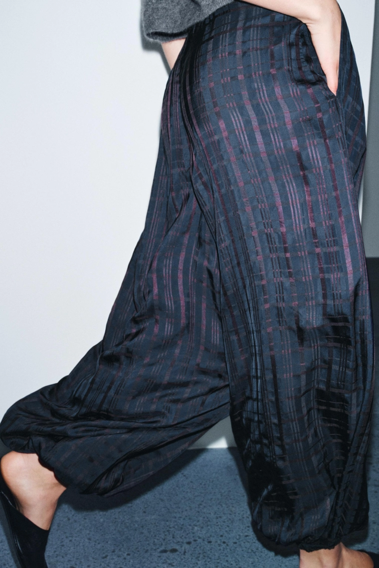 Брюки-шаровары в клетку коллекции zw