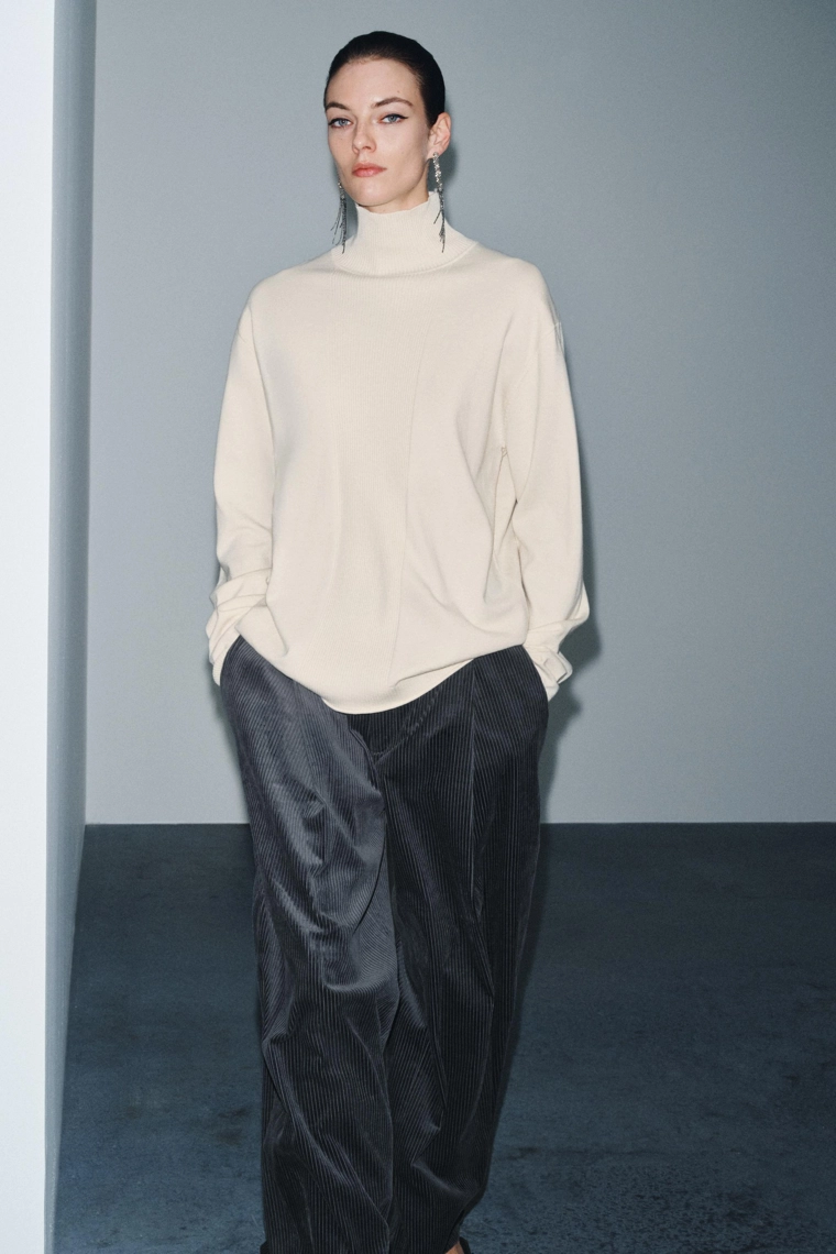 Джемпер с крупной вязкой