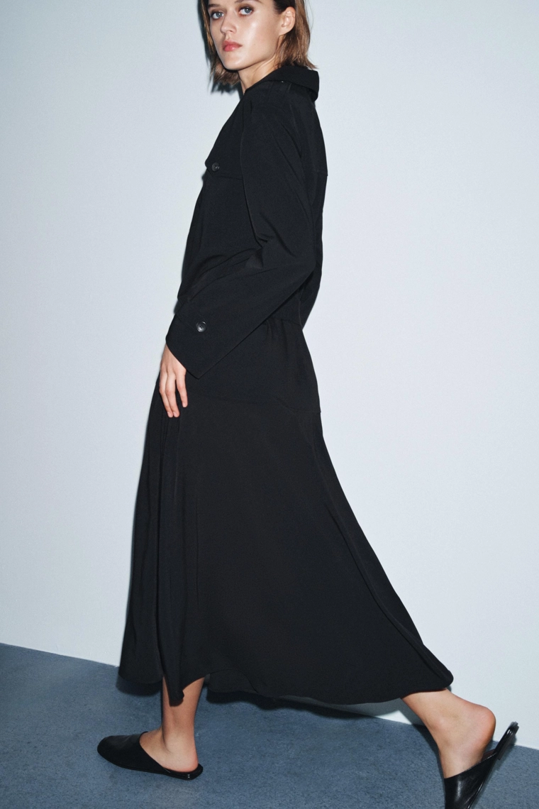 Миди-платье в стиле тренч zara woman collection