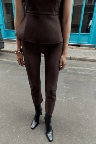 Трикотажные брюки прямого кроя- Заказать в России