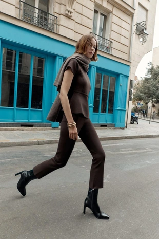 Трикотажные брюки прямого кроя- Заказать в России