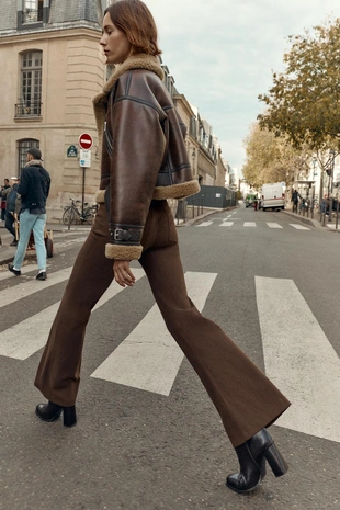 Брюки FLARED с высокой посадкой- Заказать в России