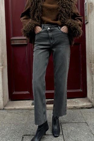 Джинсы Z1975 STRAIGHT с высокой посадкой и перекрестным поясом- Заказать в России