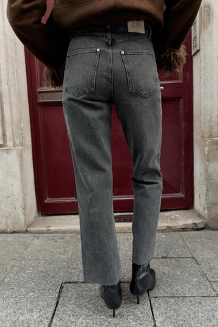 Джинсы Z1975 STRAIGHT с высокой посадкой и перекрестным поясом- Заказать в России