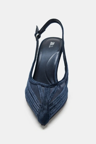 Комбинированные туфли на каблуке- Заказать в России