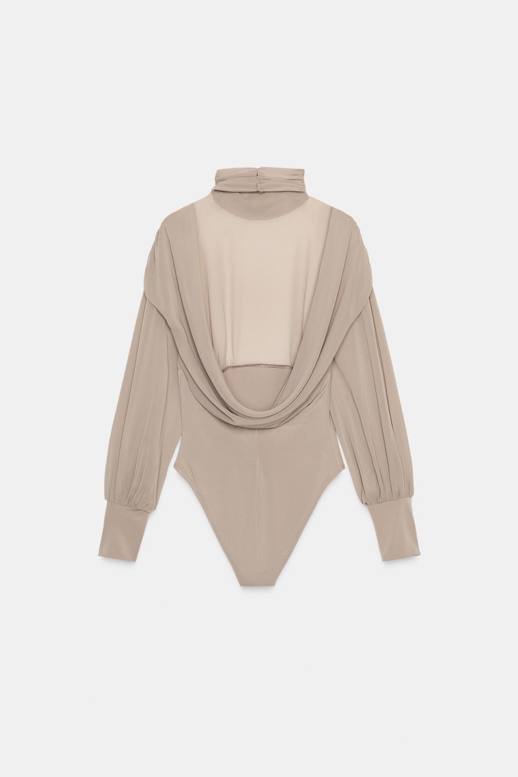 БОДИ ИЗ ЖОРЖЕТА С ОТКРЫТОЙ СПИНОЙ