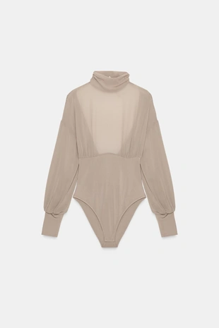 Боди из жоржета с открытой спиной- Заказать в России