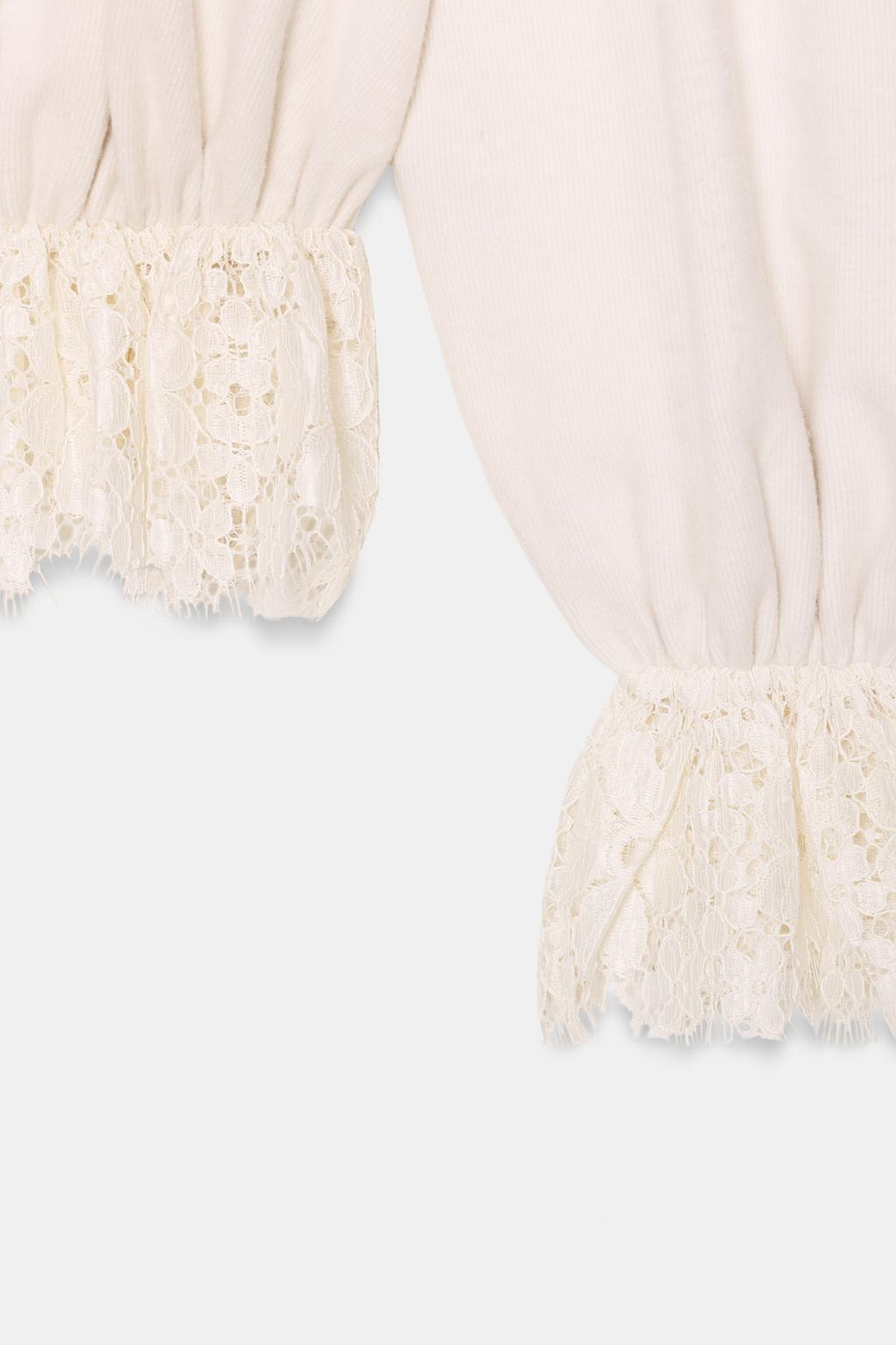 ТОЛСТОВКА В РОМАНТИЧЕСКОМ СТИЛЕ С КРУЖЕВОМ