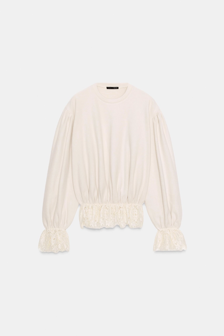 Романтичный топ с кружевом