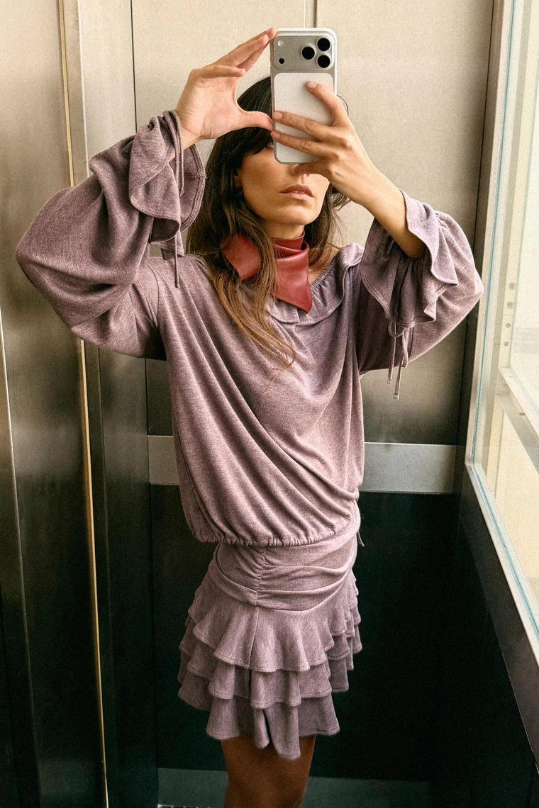 Мягкий топ с оборками