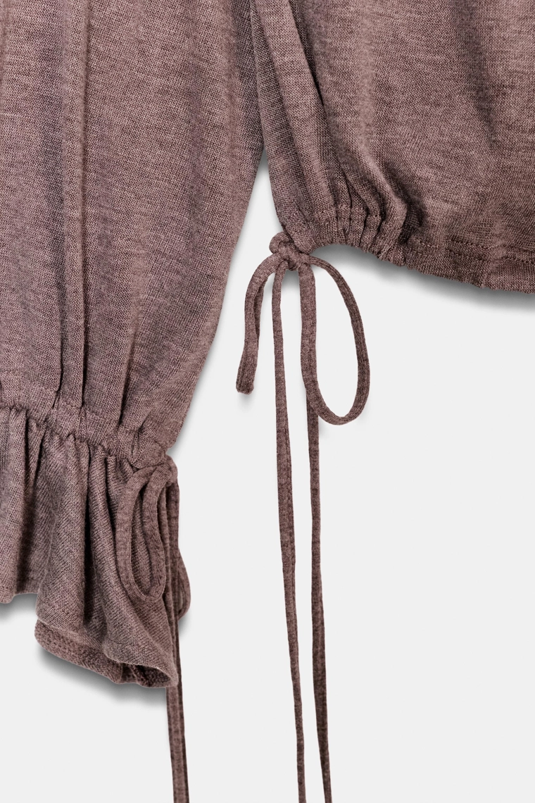 Мягкий топ с оборками