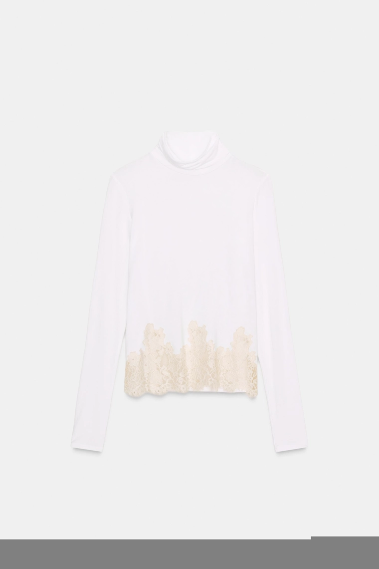 Футболка с кружевом