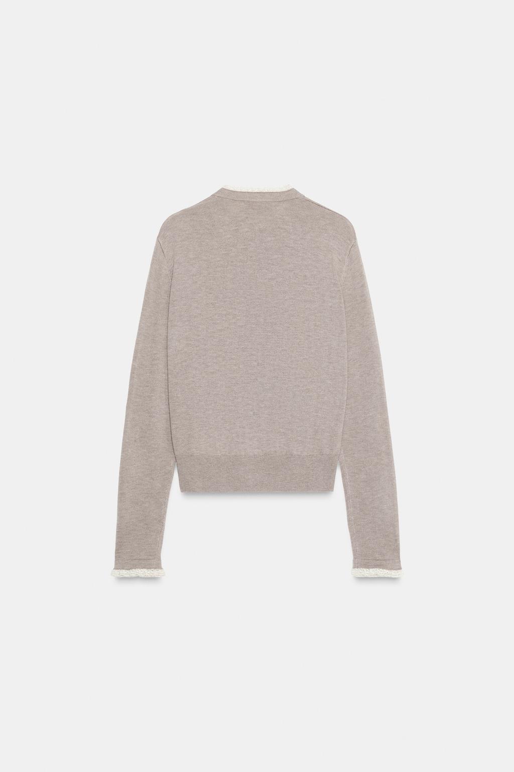 КАРДИГАН С КРУЖЕВНОЙ ОТДЕЛКОЙ