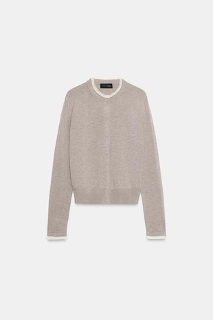 Кардиган с кружевной отделкой- Заказать в России