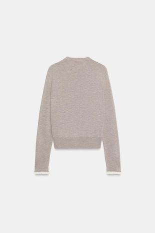 Кардиган с кружевной отделкой- Заказать в России