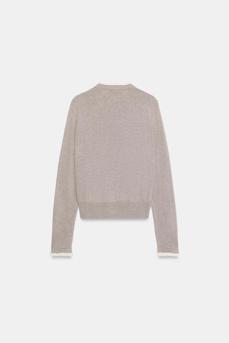 Кардиган с кружевной отделкой