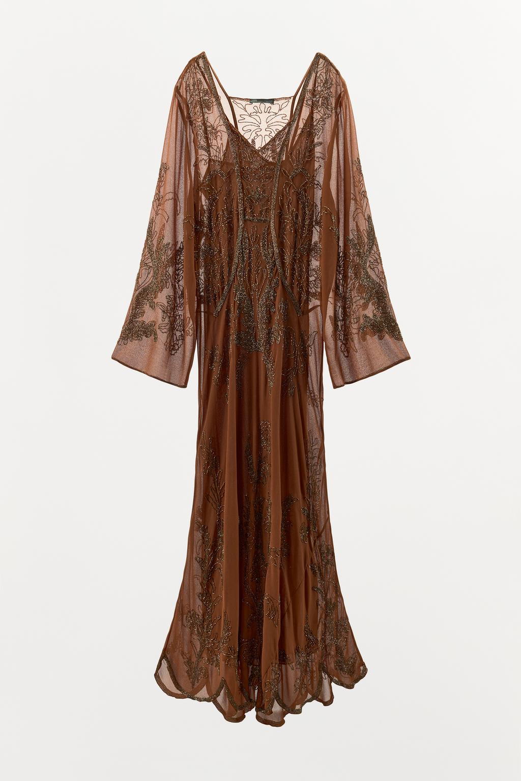 ПЛАТЬЕ ИЗ ЖОРЖЕТА С БУСИНАМИ LIMITED EDITION