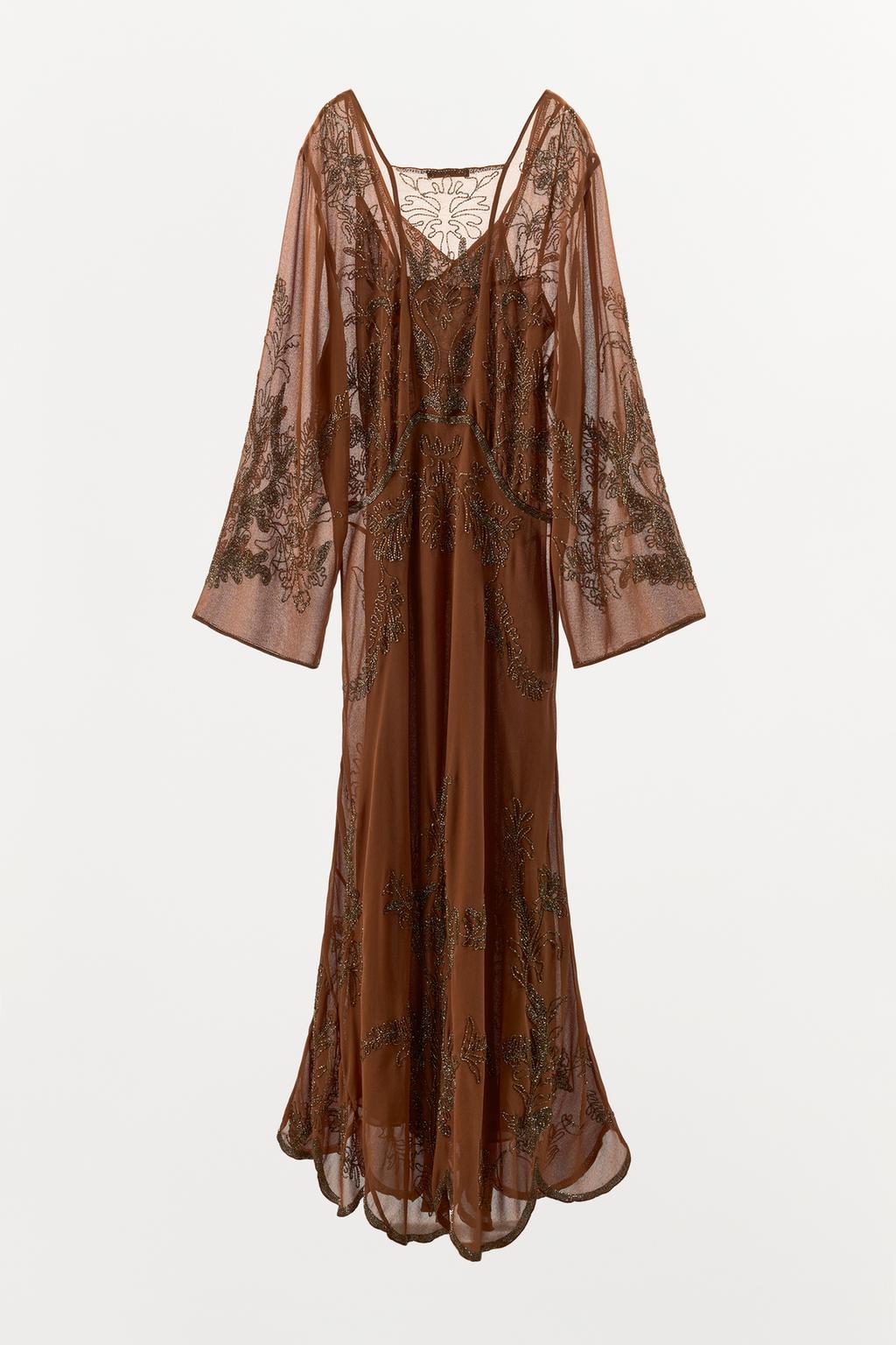 ПЛАТЬЕ ИЗ ЖОРЖЕТА С БУСИНАМИ LIMITED EDITION