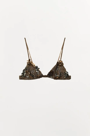 Бюстгальтер с бусинами и пайетками- Заказать в России