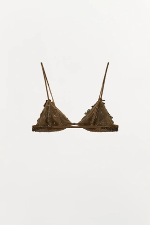 Бюстгальтер с бусинами и пайетками- Заказать в России