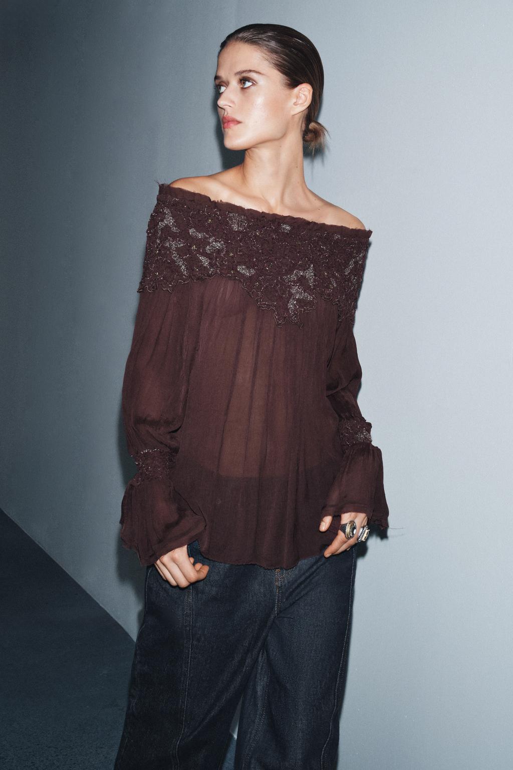 БЛУЗА С ВЫШИВКОЙ ИЗ ОГРАНИЧЕННОЙ СЕРИИ ZW COLLECTION