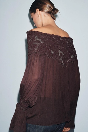 Блуза с вышивкой из ограниченной серии ZW COLLECTION- Заказать в России