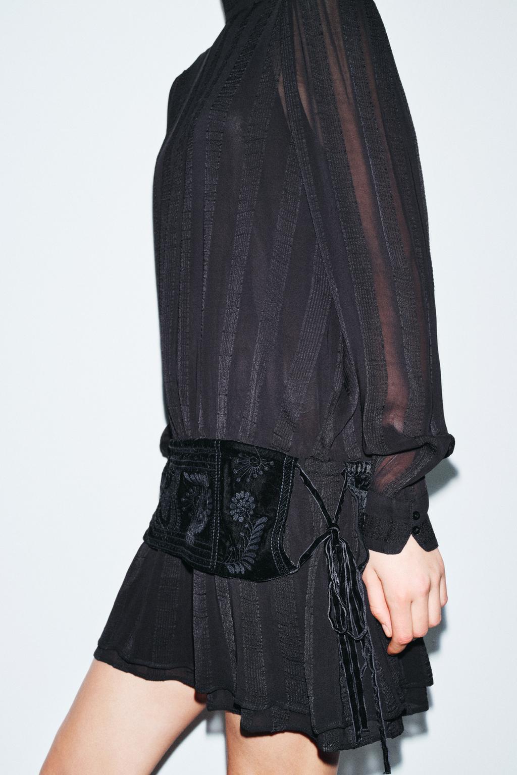 ПЛАТЬЕ С ВЫШИТЫМ ПОЯСОМ — ZW COLLECTION