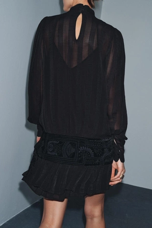 Платье с вышитым поясом — ZW COLLECTION- Заказать в России