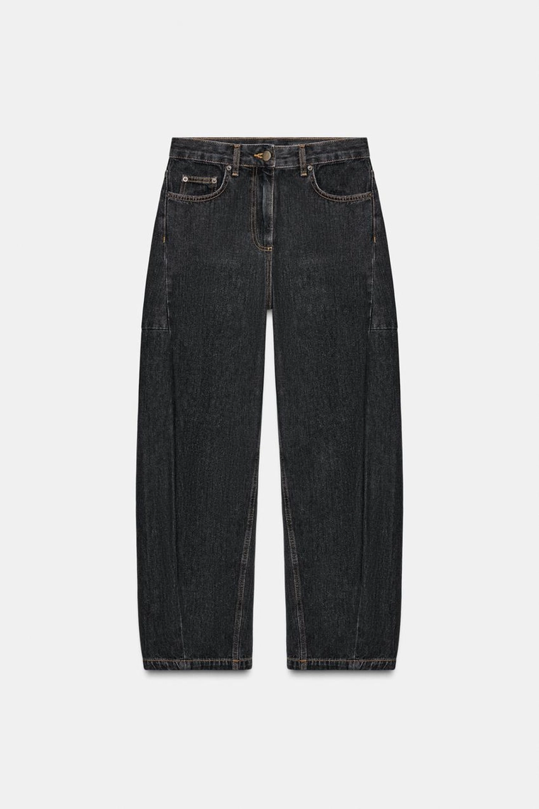 ДЖИНСЫ коллекция Zara «ZW» ANKLE баллон СО СРЕДНЕЙ ПОСАДКОЙ