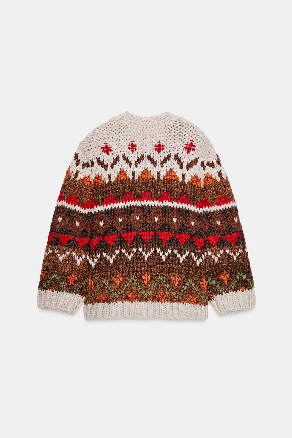 ЖАККАРДОВЫЙ ТРИКОТАЖНЫЙ КАРДИГАН