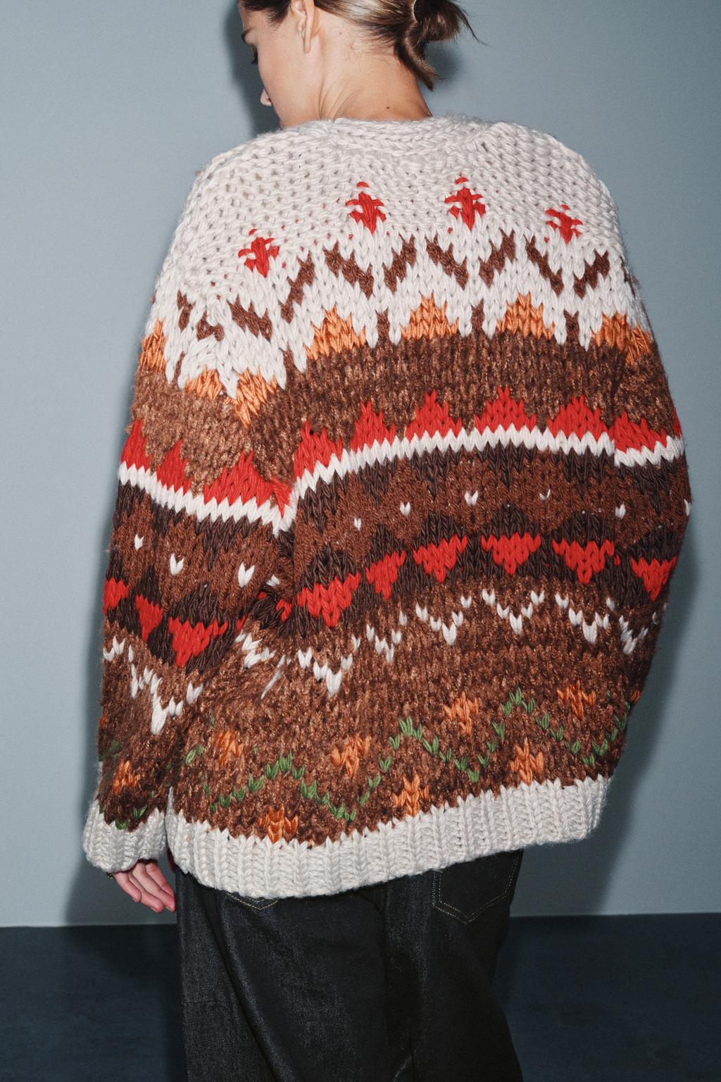 ЖАККАРДОВЫЙ ТРИКОТАЖНЫЙ КАРДИГАН