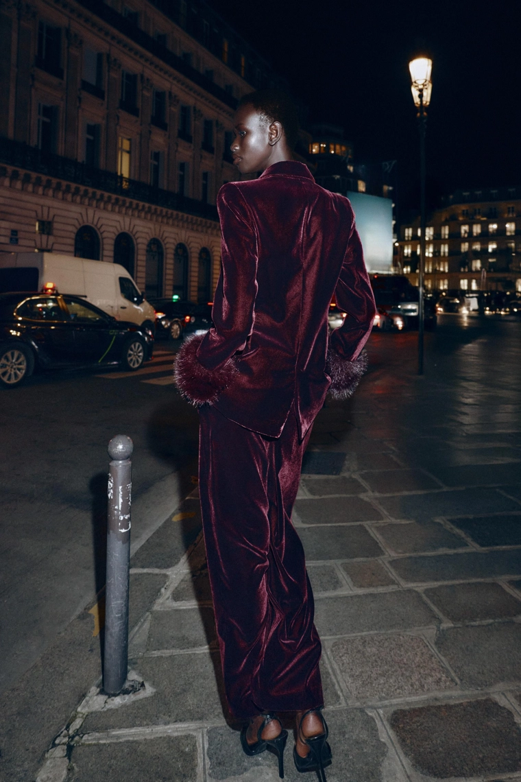 Вельветовые широкие брюки