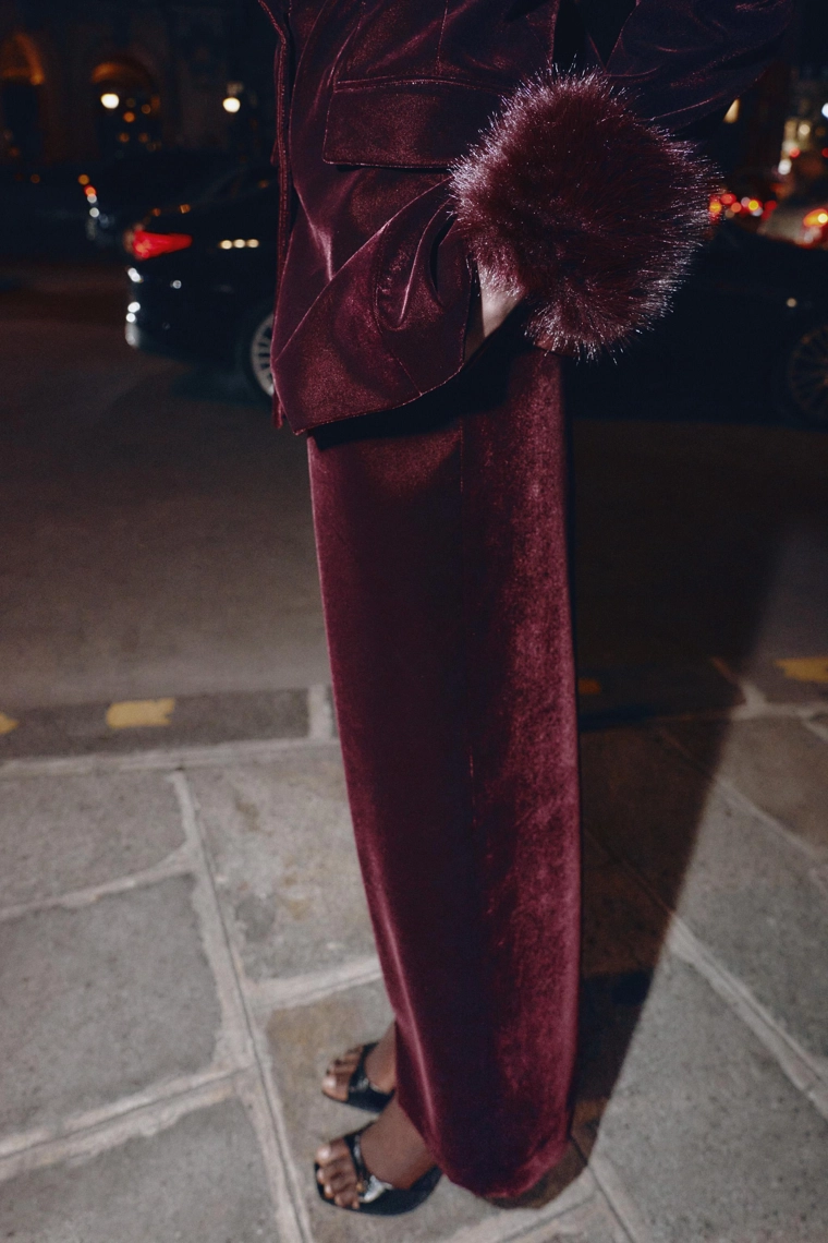 Вельветовые широкие брюки