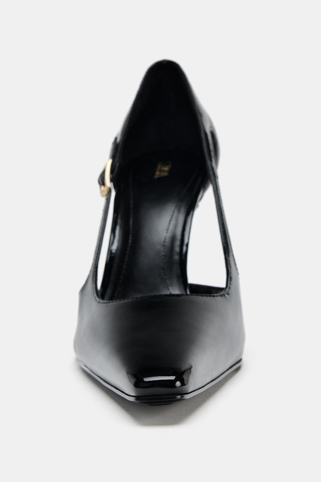 ТУФЛИ НА КАБЛУКЕ С БОКОВЫМИ ВЫРЕЗАМИ