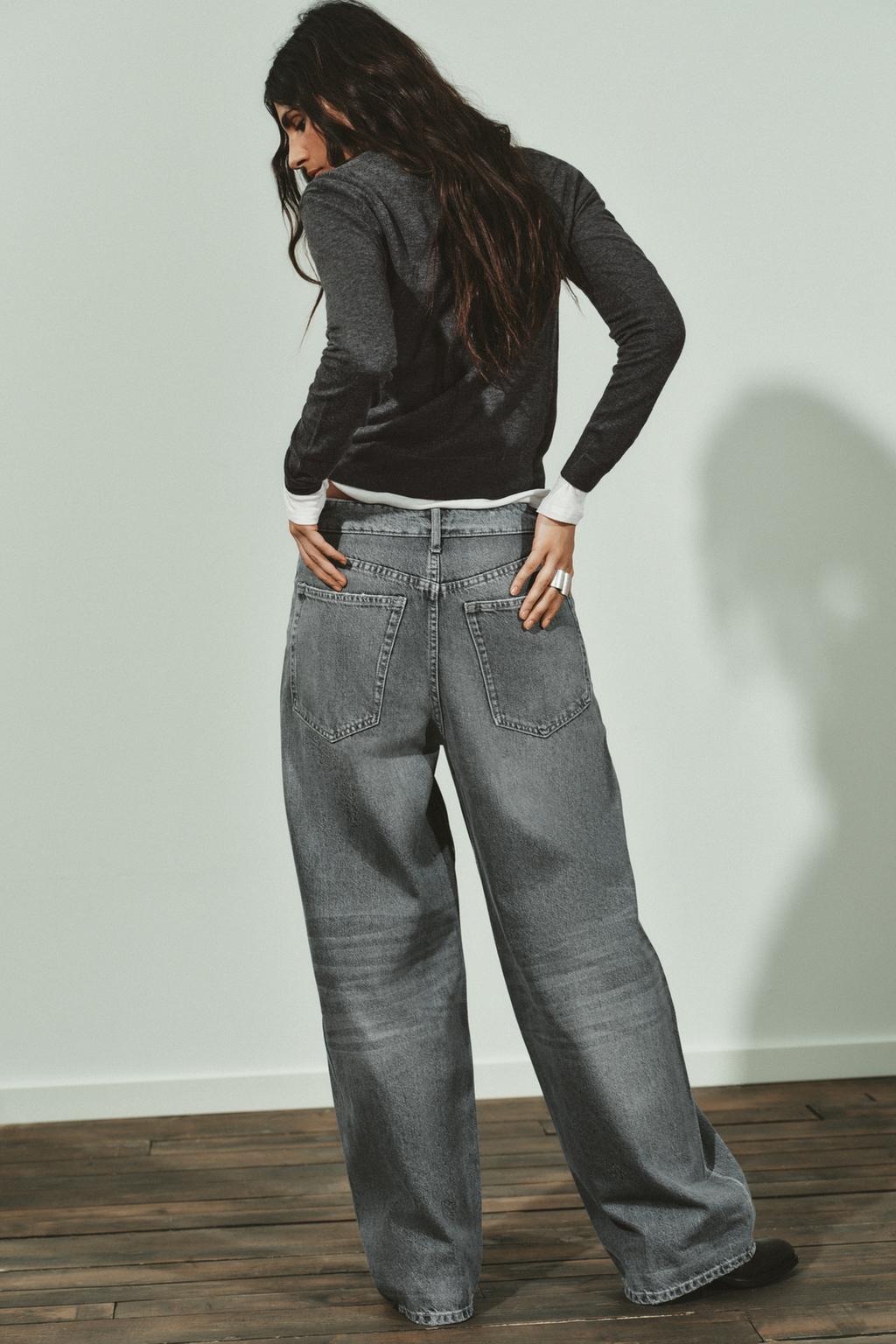 ДЖИНСЫ TRF СО СРЕДНЕЙ ПОСАДКОЙ И ОТВОРОТОМ НА ПОЯСЕ