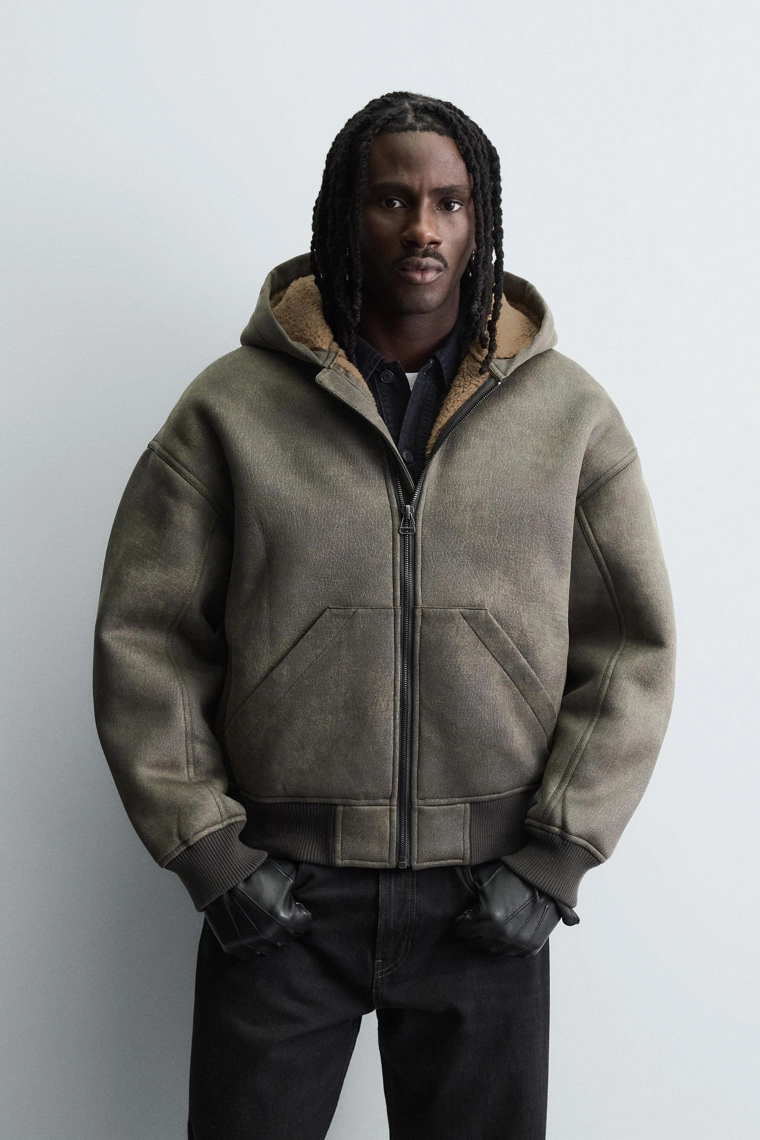 Полусинтетическая куртка с двойной отделкой