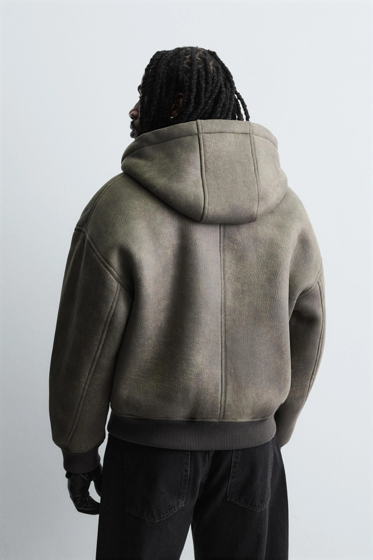 Полусинтетическая куртка с двойной отделкой