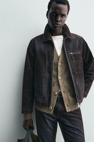 Куртка флокированный бархат- Заказать в России